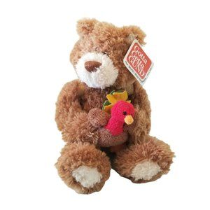 GUND Fall Thanksgiving Teddy Bear Plush GAVIN 88652 Leaves Turkey Stuffed Animal